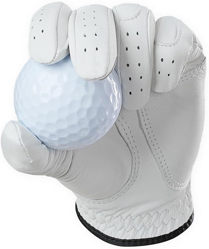Braventure Breathable Kids Golf Glove: Age 5-13 Youth Leather Golf Glove with Golf Tees, Divot Tool & Gift Box for Boys Girls