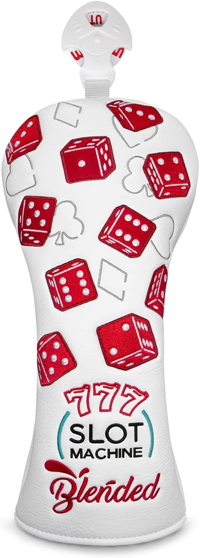 Golf Club Covers Lucky 777 Blade Putter Headcover Golf Driver Covers Fairway Wood Headcover Hybrid Head Cover Blade Putter Cover Leather 3 Wood Headcovers Golf Headcovers for All Brand
