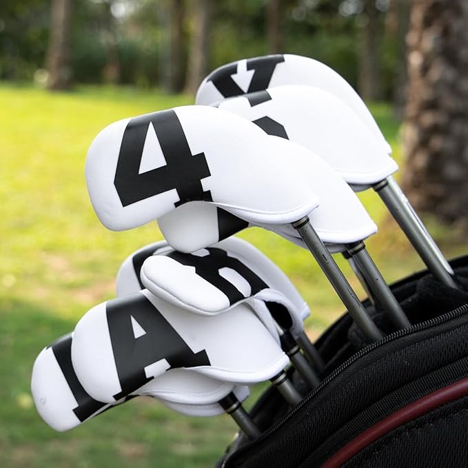 Golf Iron Covers with Colorful Number Neoprene Golf Iron Head Cover,Golf Club Head Covers for Iron Fit All Brands Golf Irons Headcovers 4/10pcs