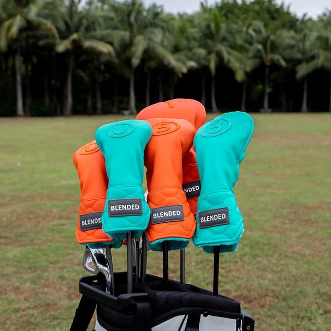 Golf Club Head Covers, Driver Covers Fariway Wood Covers Hybrid Head Covers 3 Wood Headcover Leather Golf Headcover with Number Tag for Scotty Cameron Odyssey Taylormade