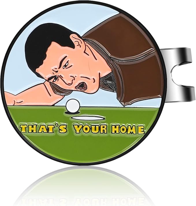 Enamel Golf Ball Marker with Magnetic Hat Clip - Funny Golf Accessories - Great Gift for Golf Lovers