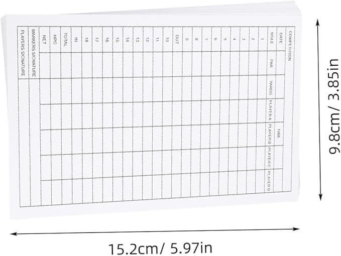 BESPORTBLE 40pcs Scorekeeper Accessory Pocket Score Scorecard Coated Outdoor Scorecards Competition Keeper, Notebook and Card Stats Paper Club Accessories Notebook, Golfs Disc Scorebook