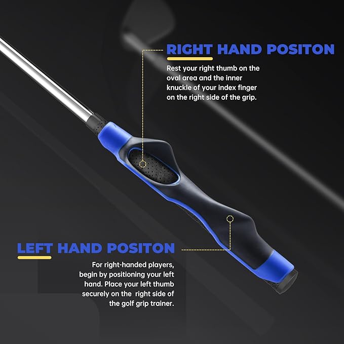 Golf Grip Trainer Swing,Grip Trainer Golf Training Equipment,Golf Grip Trainer Right Hand,Golf Training Aid to Help Train Correct Hand Position