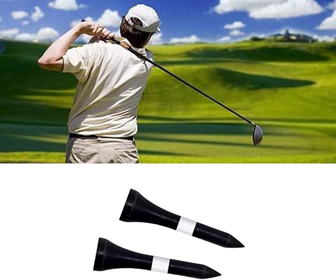 Wooden Golf Tees 3-1/4", 2-3/4", 2-1/8", 1-1/2" Available, 100 Count (Natural Color, White, Black, Blue, Red, Green, Yellow, Pink, Orange)