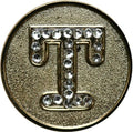 Monogram Initial Golf Ball Marker with Crystals and Matching Hat Clip