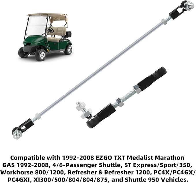 Roykaw Golf Cart TXT Governor Throttle Linkage Rod Compatible with EZGO TXT 4 Cycle Gas Models, Adjusting Rod for TXT, Replace OEM# 72254G01