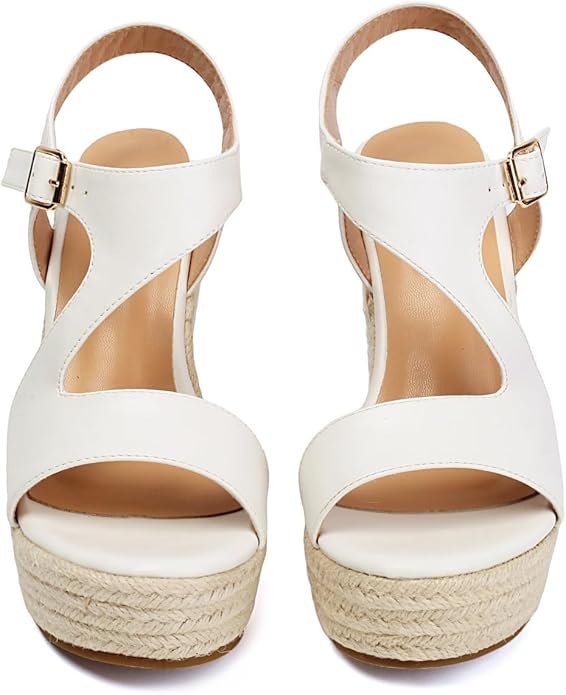 Women's Wedge Sandals, Espadrille Platform Summer Sandals, Wedge Ankle Strap Open Toe Sandals