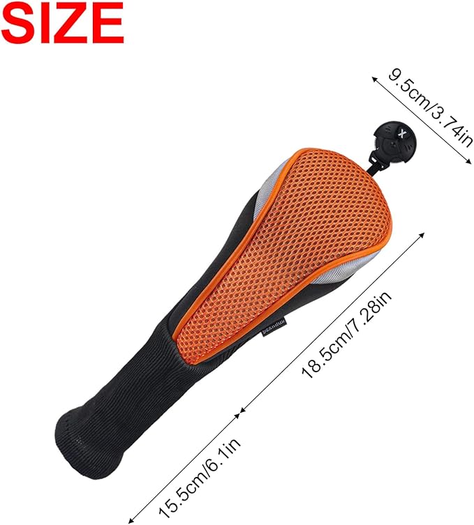 Andux 4pcs/Pack Long Neck Golf Hybrid Club Head Covers Dial No. Tag CTMT-02