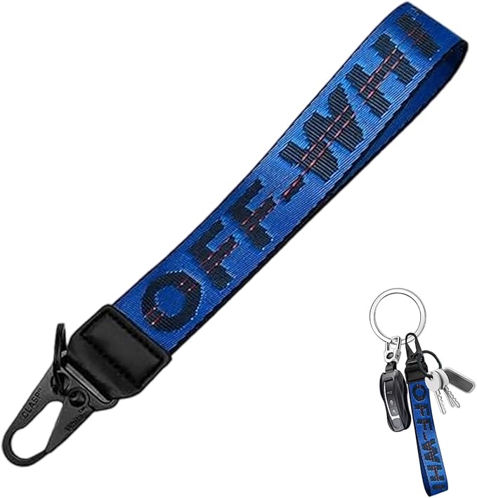 Fashionable Car keychain, Fabric Wrist Strap With Key Ring, Can Be Used To Hang Car key chain, Wallets, Jeans Decorations, Key Chain Accessories(Blue)