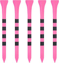 Wooden Golf Tees 3-1/4", 2-3/4", 2-1/8", 1-1/2" Available, 100 Count (Natural Color, White, Black, Blue, Red, Green, Yellow, Pink, Orange)