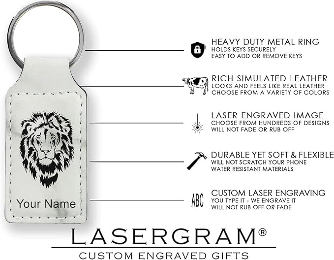 LaserGram Rectangle Keychain, Golfer Golfing, Personalized Engraving Included