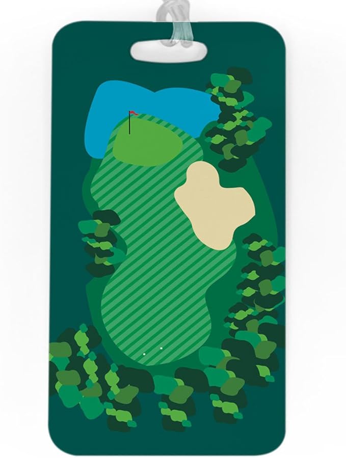 ChalkTalkSPORTS Golf Luggage & Bag Tag | Golf Course | No Personalization on Back | Large