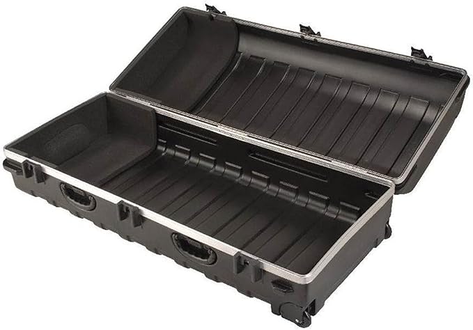 SKB Staff ATA Hard Shell Plastic Golf Travel Case for Cart Bags with Wheels - Heavy-Duty Rolling Club and Driver Carrier for Airline Transport, Impact-Resistant with TSA Locking Latches