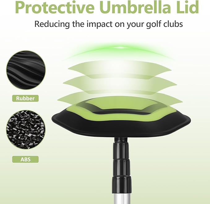 Golf Travel Bag Support Pole,Golf Clubs Protector Travel Bag Support Rod Anti-Impact Umbrella Cover Height Adjustable Golf Bag Accessories,Red
