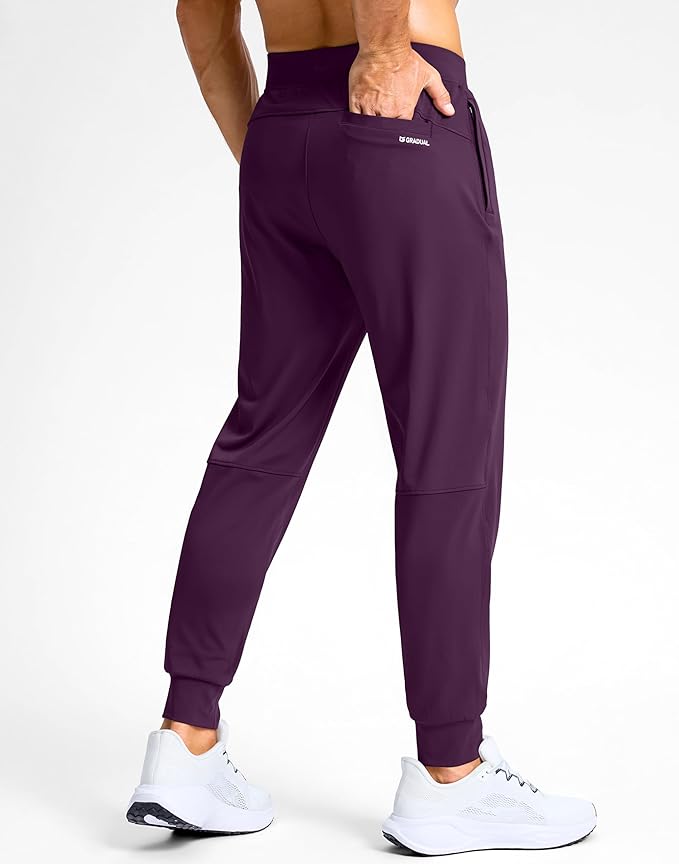 G Gradual Men's Golf Joggers Pants with Zipper Pockets Stretch Sweatpants Slim Fit Track Pants Joggers for Men Work Running