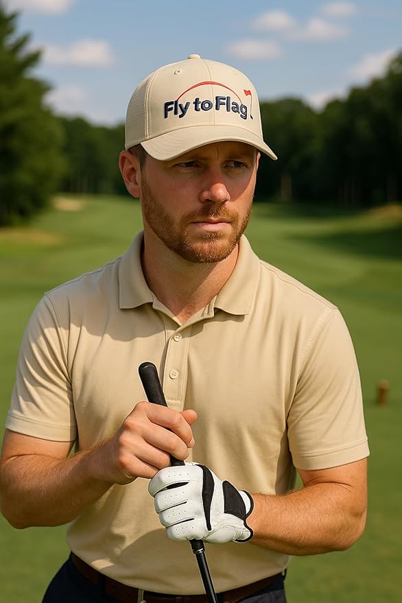 Premium Black Golf Cap Vent, 3D Embroidered Logo, one Size fits All, Breathable Fabric, Absorbent Band.