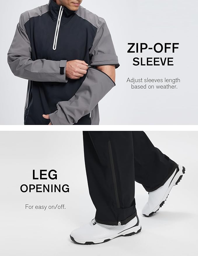 fit space Waterproof Golf Rain Suits for Men Performance Rain Jackets and Pants for All Sports
