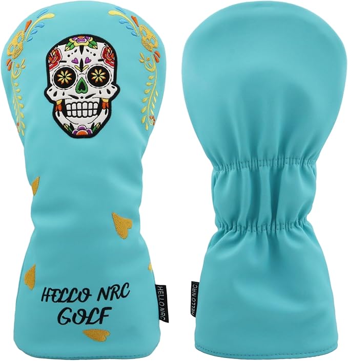 Golf Club Covers Set for Driver, Fairway, Hybrids, 3pcs Golf Headcovers Include Driver Headcover Fairway Wood Head Covers Hybrid Headcover, Premium PU Leather Golf Accessories Cover Set for Men