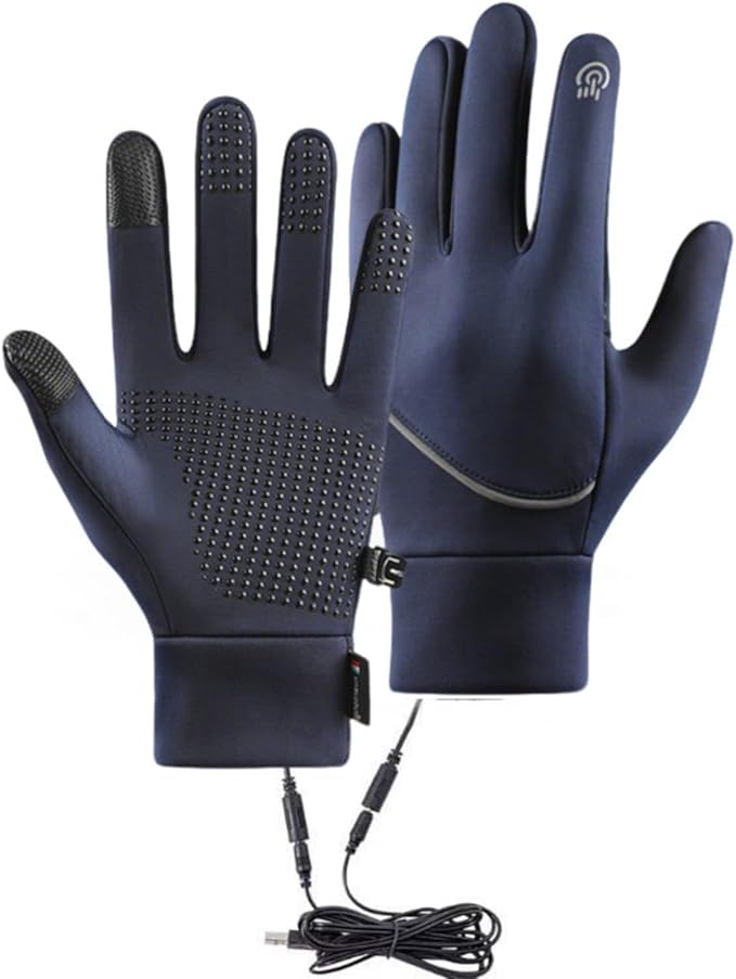 Heated Gloves for Men and Women, Winter Full Finger Hand Warmers Heated Gloves for Skiing Cycling Golf Hiking