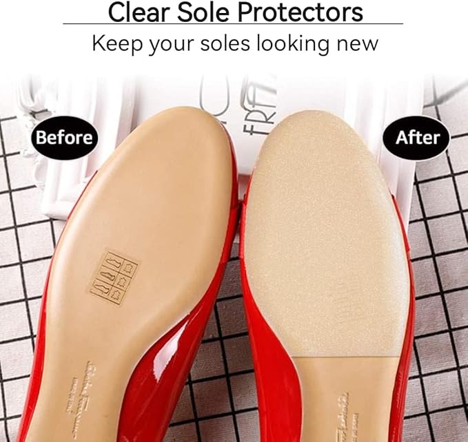 Sole Protector for High Heels, Shoes Grips on Bottom of Shoes,Shoe Bottom Protectors Anti Slip Grips Self Adhesive Silicone Non Slip Shoe Pads