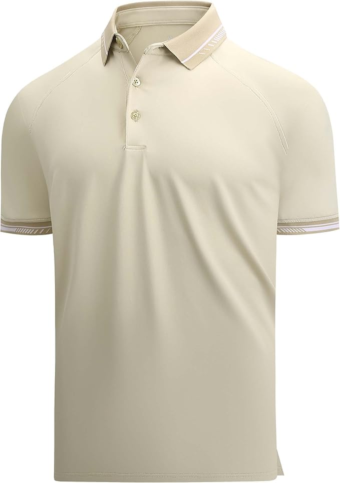 Esabel.C Mens Golf Shirts Short Sleeve Stretch Moisture Wicking Performance Dry Fit Collared Golf Shirts for Men