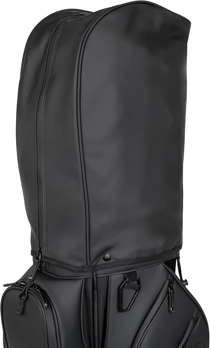 KRADUL - LUX Cart Bag – Lightweight Vegan Leather Golf Cart Bag with Waterproof Pockets, Organized Club Dividers & Cart Strap Tunnel