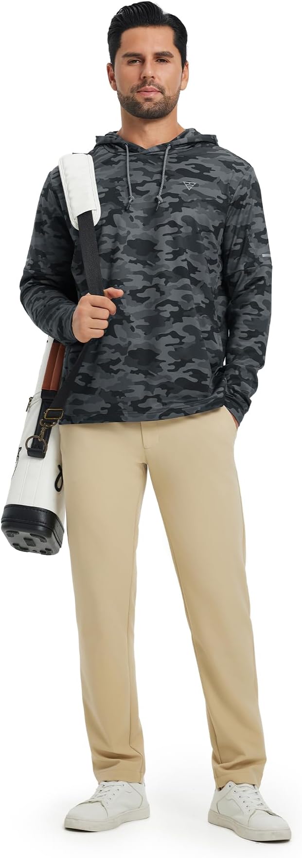 Hoodies for Men Golf Fleece Hooded Sweatshirts Dry Fit Athletic Lightweight Casual Midlayer Mens Hoodies Pullover