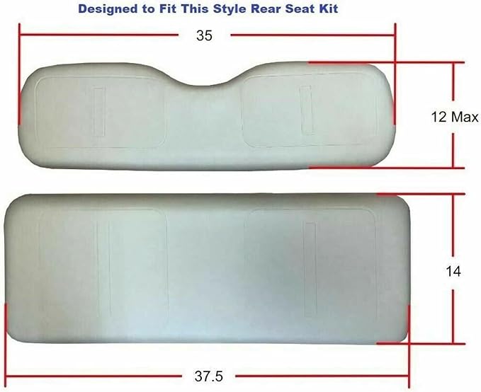 Huskey 4PCS Golf Cart Front/Rear Seat Covers for Club Car Precedent 2004+ G&E Models Custom Two-Tone Black/Blue Diamond Stitching with Blue Piping,Marine Grade Vinyl Material,Staple On Design