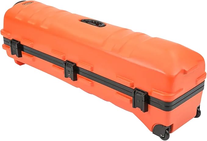 SKB Staff ATA Hard Shell Plastic Golf Travel Case for Cart Bags with Wheels - Heavy-Duty Rolling Club and Driver Carrier for Airline Transport, Impact-Resistant with TSA Locking Latches
