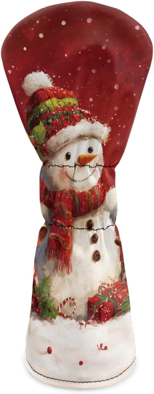 Golf Club Head Covers for Club Protective, Waterproof PU Leather Driver Fairway Wood Hybrid Head Cover