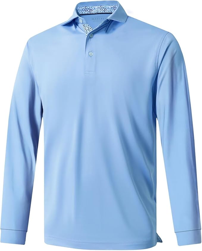 Mens Polo Shirts Short and Long Sleeve Casual Solid Stylish Dry Fit Performance Designed Collared Golf Polo Shirts for Men