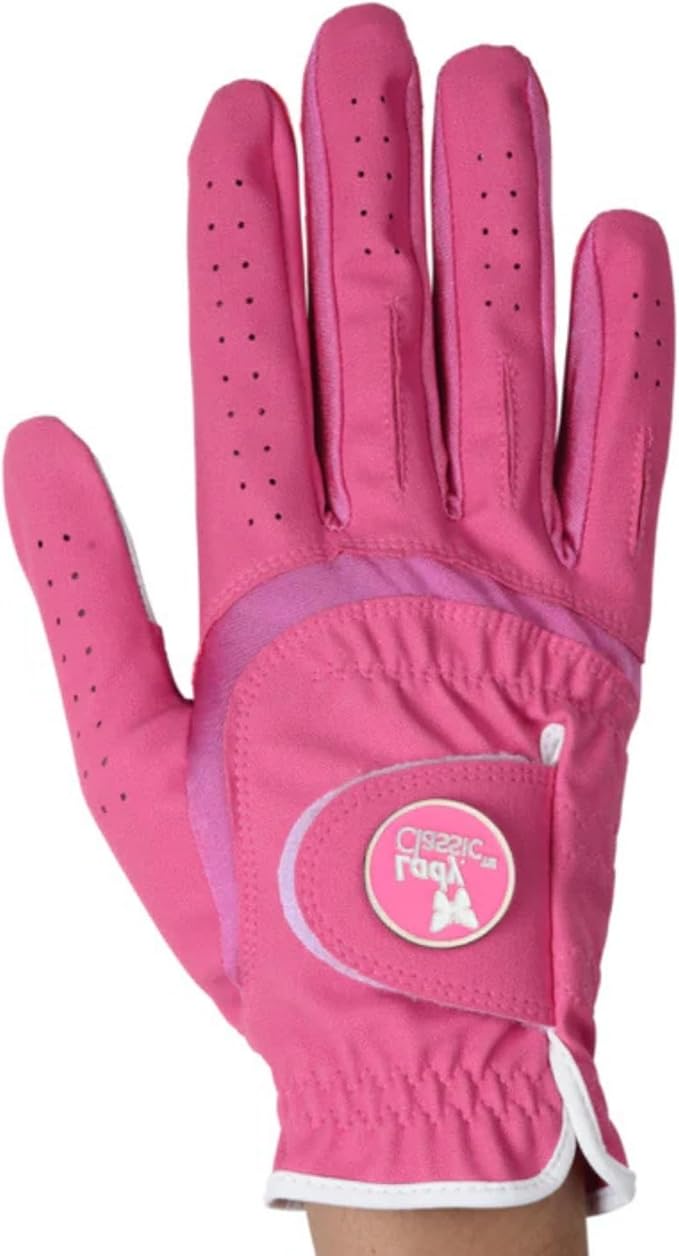 Women’s Form Fit Golf Glove – Lightweight, Flexible & Stylish with Leather Palm Patch – Soft Flex Comfort – Right or Left Hand
