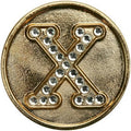 Monogram Initial Golf Ball Marker with Crystals and Matching Hat Clip