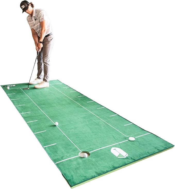 SIG LITE Putting Green - Professional-Grade, Indoor Practice Putting Mat - Realistic Feel - Easy Storage