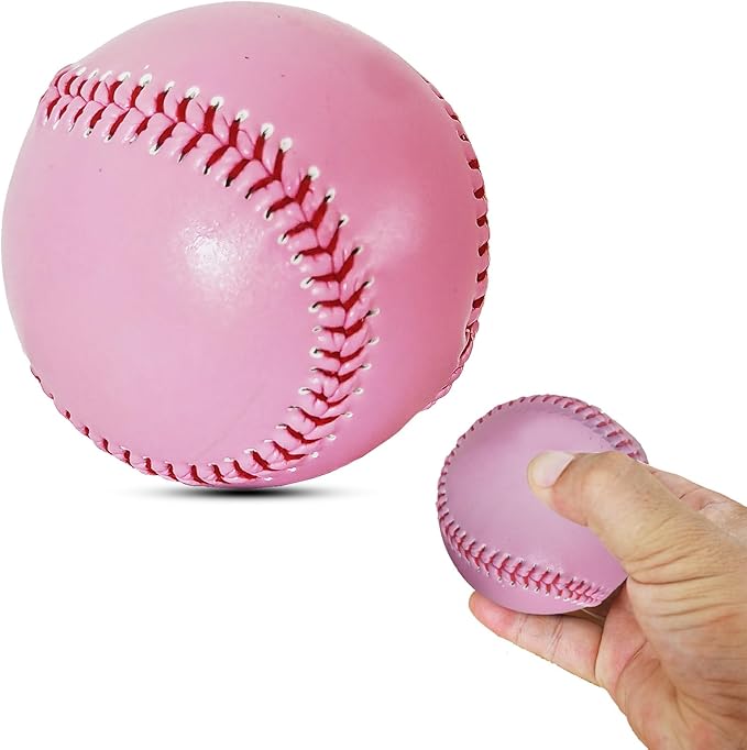 Baseball Soft Foam Blank Ball Bouncy Practice Training Tball 9 inch PU Leather Machine Pitching 8u 12u League Practice DIY Autograph Gift