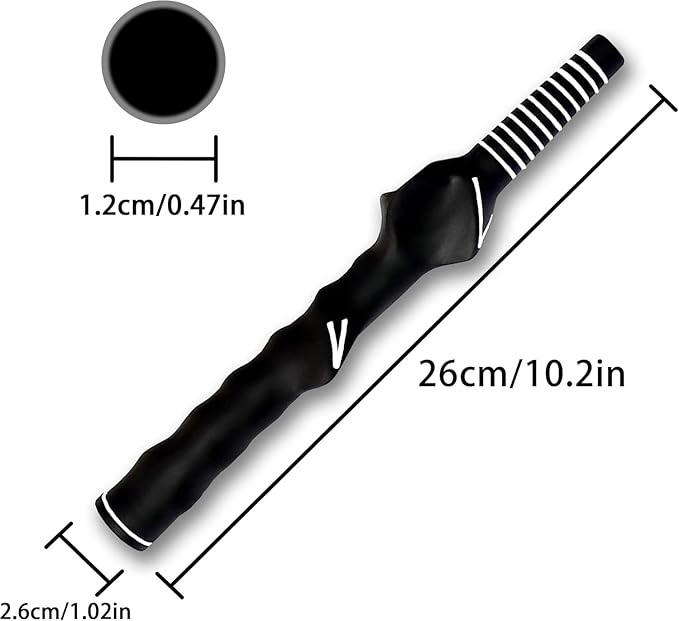 1Pcs Golf Grip Trainer for Improving Hand Positioning | Lightweight Golf Swing Trainer | Molded Anti-Slip Wrist Trainer | Black | Right Hand / Left Hand |