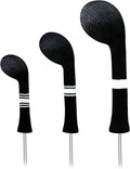 LeFeng 3Pcs Golf Club Covers, Knitted Golf Club Covers for 460cc Driver Fairway Woods and Hybrid