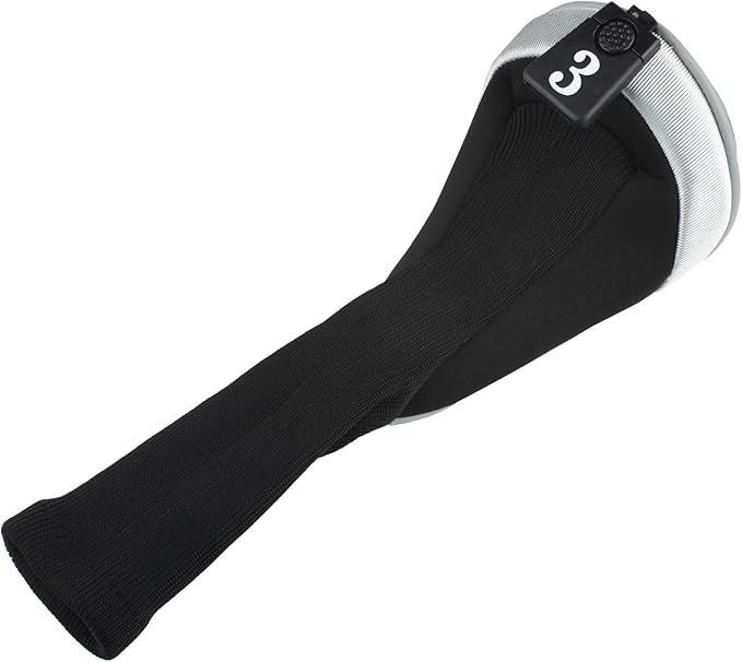 Andux 3pcs/Set Golf 460cc Driver Wood Club Head Covers Long Neck with No. Tags