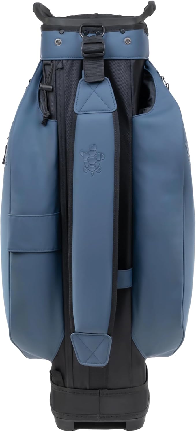 KRADUL - LUX Cart Bag – Lightweight Vegan Leather Golf Cart Bag with Waterproof Pockets, Organized Club Dividers & Cart Strap Tunnel