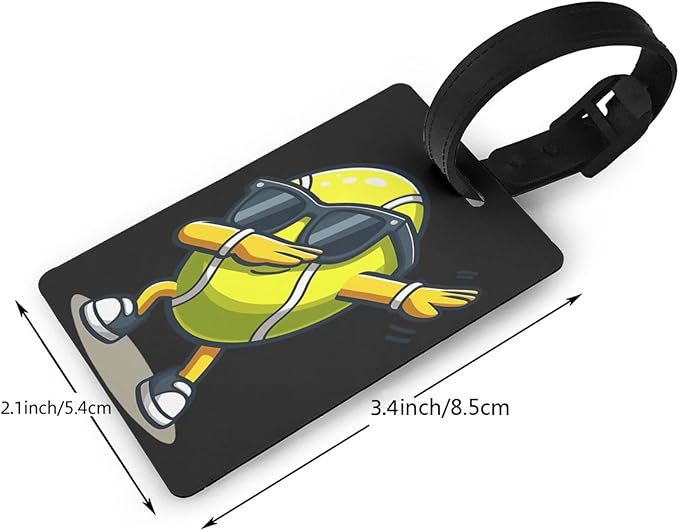 Tennis Balls Luggage Tag Suitcase Identify Labels Personalized Travel Bag Tag 2.5X4.1Inch