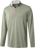 M MAELREG Quarter Zip Golf Pullover Men Dry Fit Long Sleeve Performance Wicking Mock Neck 1/4 Zip Pullover Mens Sweatshirt