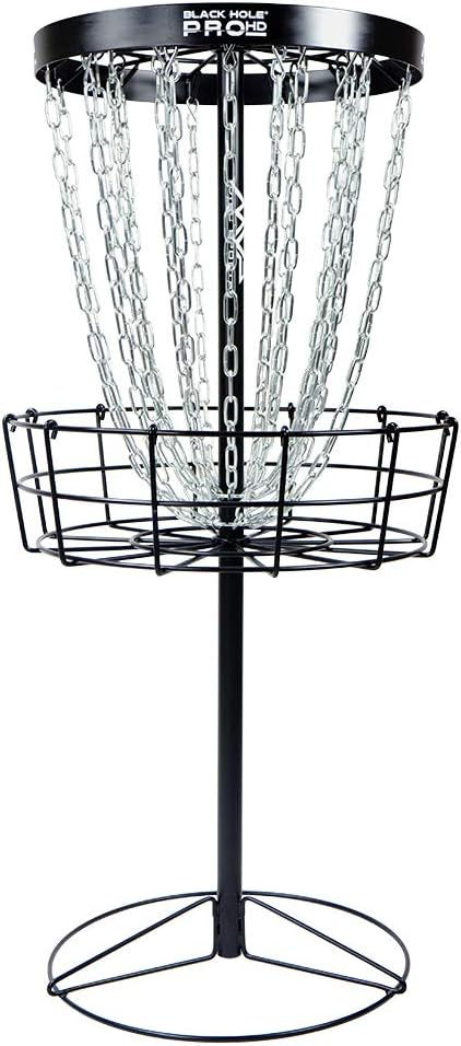 MVP Disc Sports Black Hole Pro HD 24-Chain Portable Disc Golf Basket Target