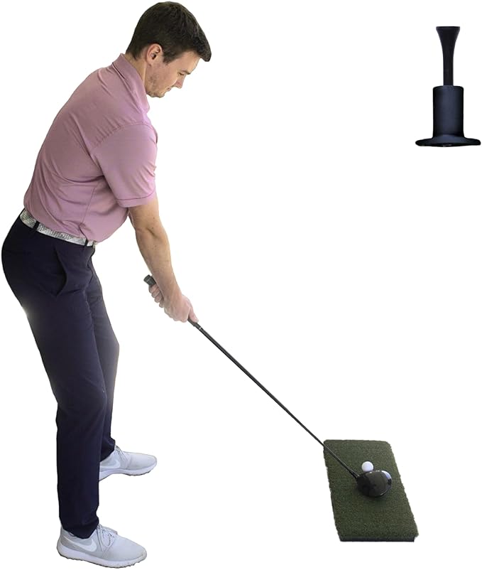 The Original Country Club Elite® by Real Feel Golf Mats® 10”X24” Hitting Strip | Heavy Duty Commercial Practice Mat | Accepts A Real Tee | Swing Down and Through | Indoor/Outdoor