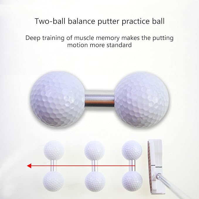 Golf Putting Trainer with 2 Training Balls, Indoor/Outdoor Putting Aid for Accuracy & Stroke Improvement, for Golfers