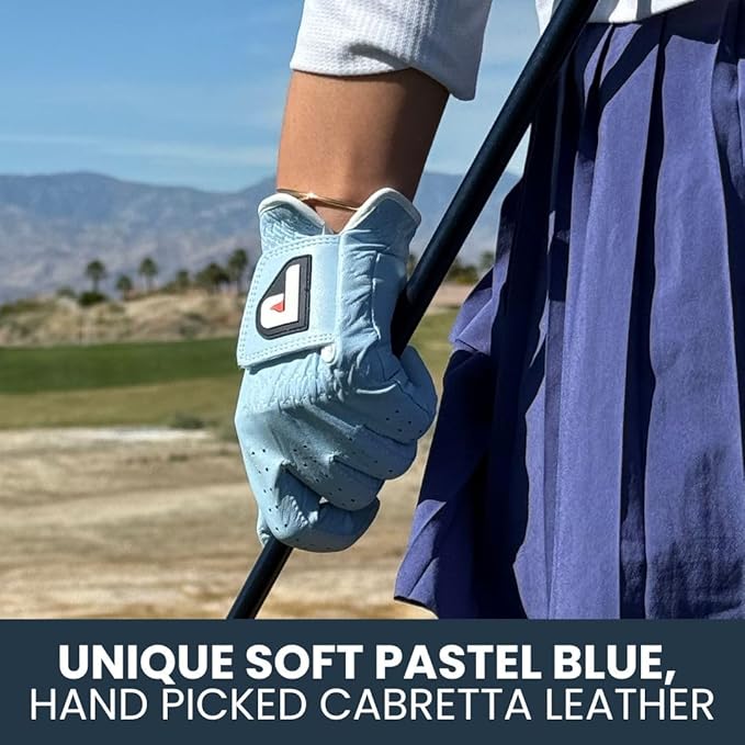 PUR3 Womens Golf Glove Left Hand and Right Hand - 2 Pack Ladies Golf Gloves - Ultra Soft Cabretta Leather