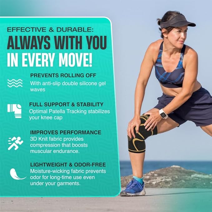 Modvel 2 Pack Elbow Brace - Golfer's Elbow Compression Sleeve Support for Joint Pain Relief, Recovery, Tendonitis Braces, Tennis Elbows Brace For Men & Women, Workout & Weightlifting Arm Wrap