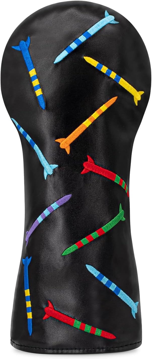 Colorful Nails Style Golf Half Mallet Putter Cover Headcover, Golf Putter Club Cover Magnetic Golf Head Covers Headcovers Club Protective Equipment