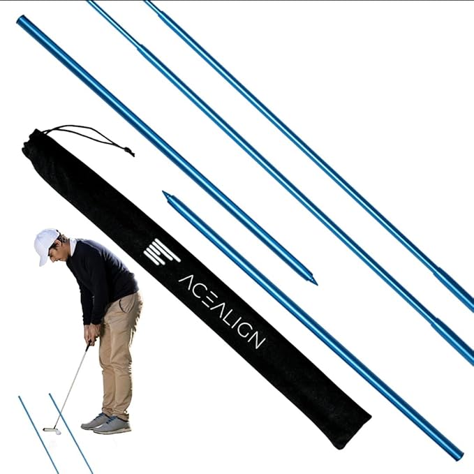 2-Pack Golf Alignment Sticks – Durable Golf Training Sticks & Alignment Rods for Swing Training, Telescopic Golf Aiming Stick for Setup & Posture, Golf Alignment Tool for All Skill Levels.