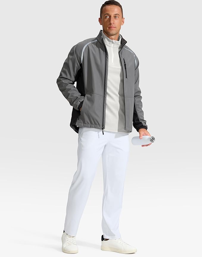 Pudolla Men's Quarter Zip Pullover with 2 Pockets Fleece Warm Soft Golf Sweatshirts for Athletic Workout Running