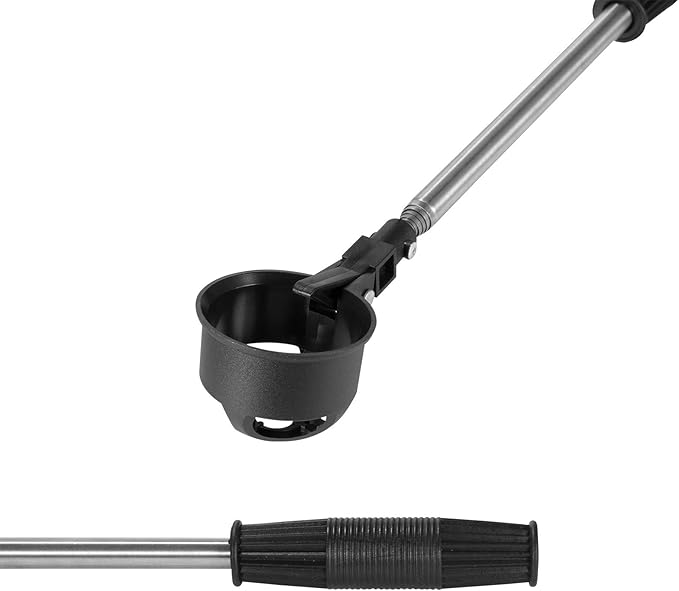 Eowpower Telescopic Golf Ball Retriever, Pick Up Automatic Locking Scoop, 16.5-80 inches Retracted Length